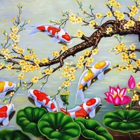 7 mẫu tranh hoa mai ngày Tết đẹp, ý nghĩa