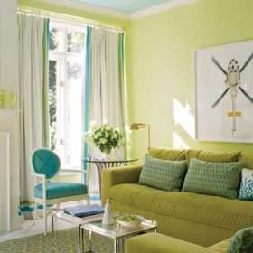 Trang trí nội thất: Đón thu với sắc xanh màu cốm